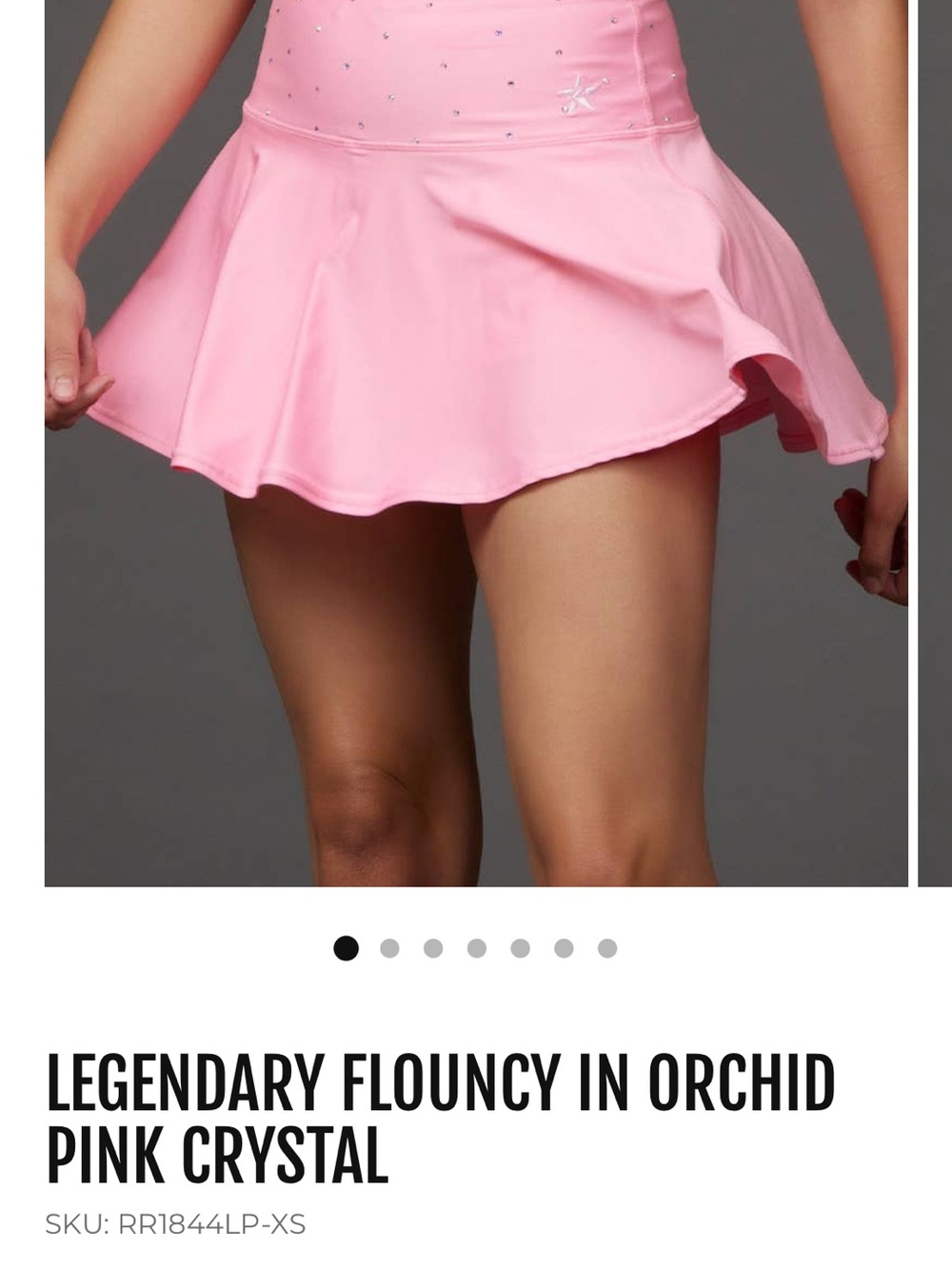 Rebel athletics Youth Flouncy Skort in Orchid Pink with Crystal Detail